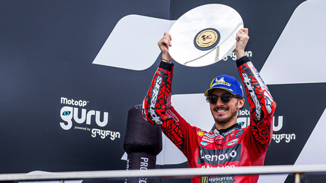 Pembalap Ducati Memukau di MotoGP Australia: Bagnaia Finis Kedua, Bastianini Urutan ke-10